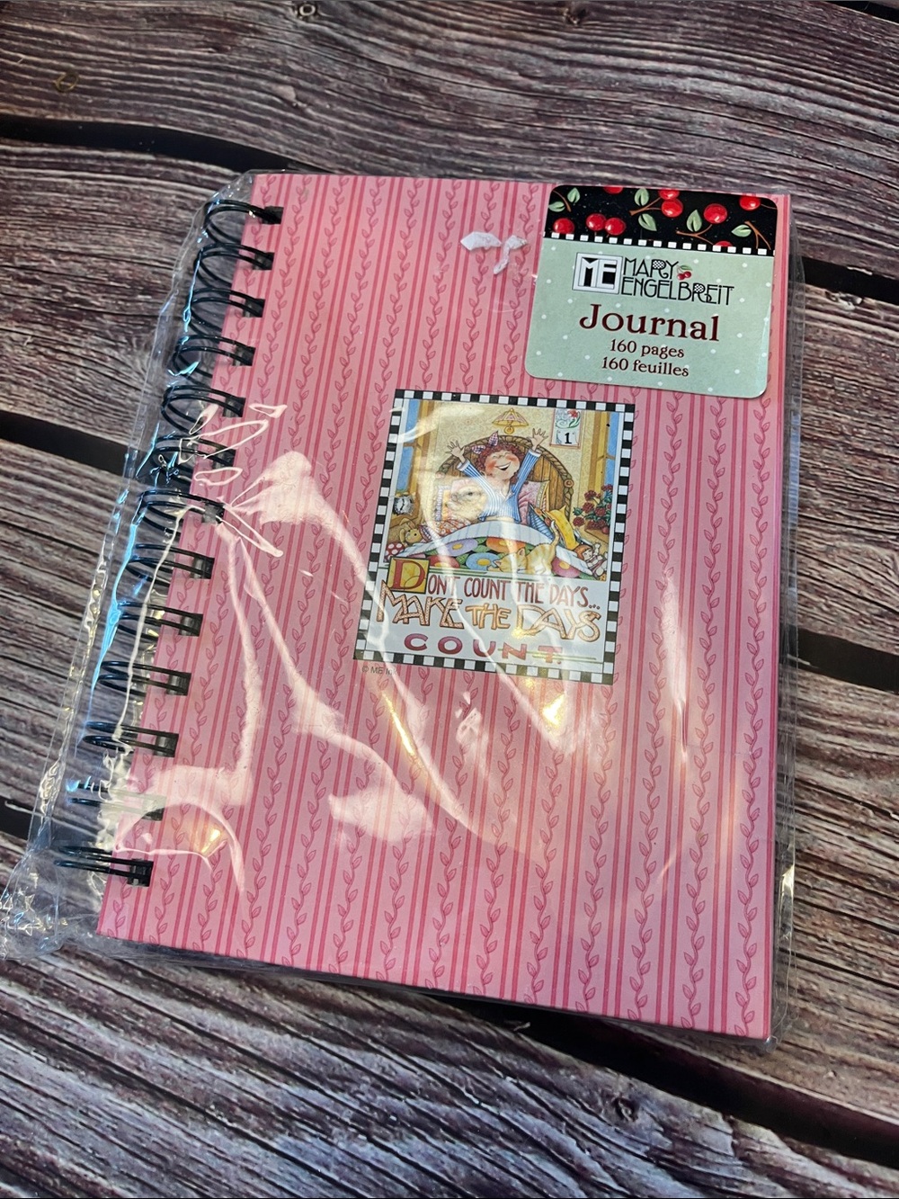 Free with $25 purchase Mary Engelbreit Pink Patterned Spiral Journal